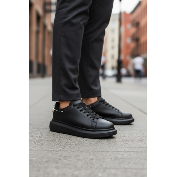 Adidasi barbati casual amq  negri 6626 N17-3 Adidasi barbati casual amq  negri 6626 N17-3