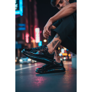 Adidasi barbati casual  negri 0956 n9-4