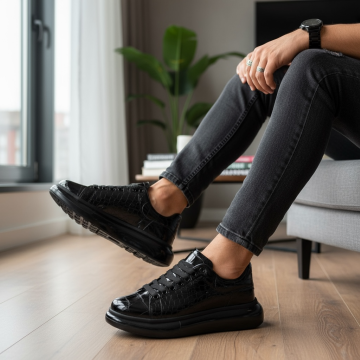 Adidasi barbati casual  negri 0956