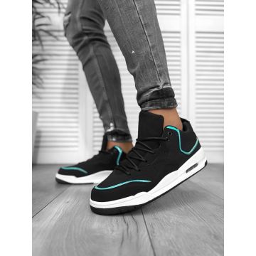 Adidasi barbati casual  negru cu verde 5919