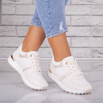 Adidasi dama Bej din Piele Eco/ Textil Alnoa