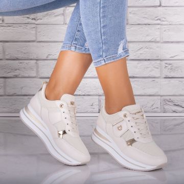 Adidasi dama Bej din Piele Eco/ Textil Anina