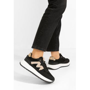 Sneakers cu platforma Ahri negri
