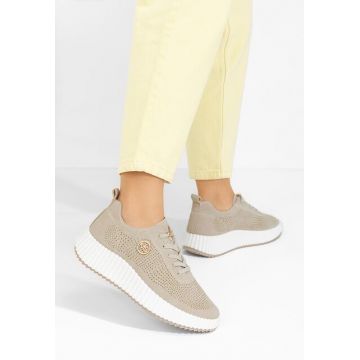 Sneakers cu platforma Antonya bej