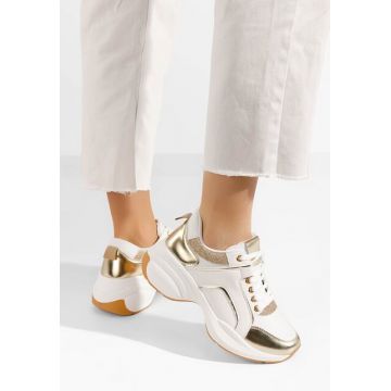 Sneakers cu platforma Daya aurii