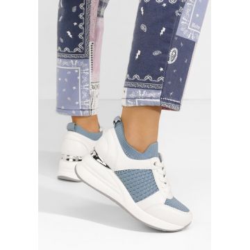 Sneakers cu platforma Ellsa albi