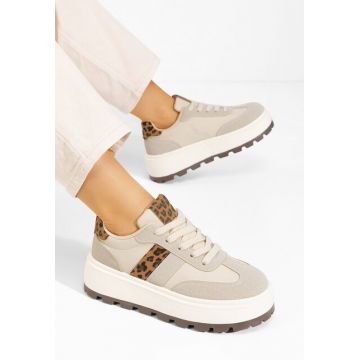 Sneakers cu platformă Estephany bej