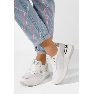 Sneakers cu platforma Gisela albi