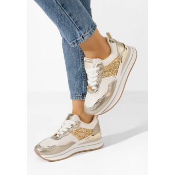 Sneakers cu platforma Hanifa bej