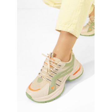 Sneakers cu platforma Jenniffer verzi