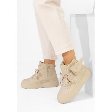 Sneakers cu platforma Kandice bej