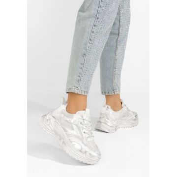 Sneakers cu platforma Kellee albi