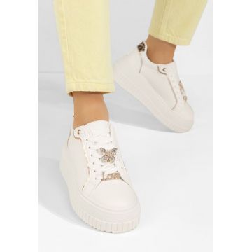 Sneakers cu platformă Laureena albi