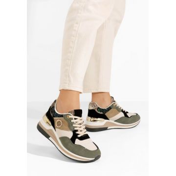 Sneakers cu platforma Magaly verzi