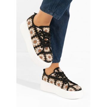 Sneakers cu platformă Maricruz negri