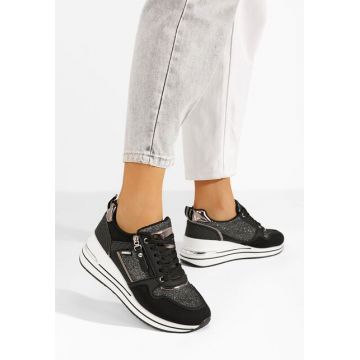 Sneakers cu platforma Myu negri