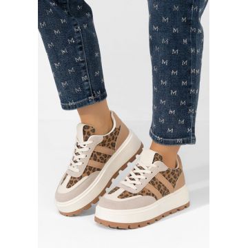 Sneakers cu platforma Prudensa leopard