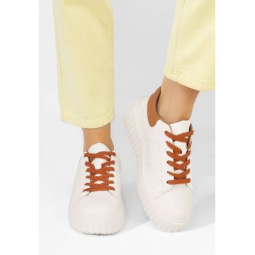 Sneakers cu platformă Raula albi