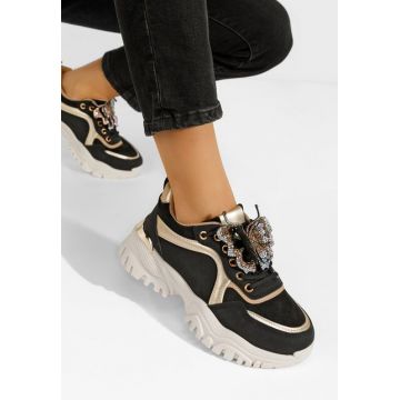 Sneakers cu platformă Seema negri