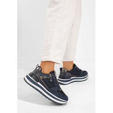 Sneakers cu platforma Selviana navy