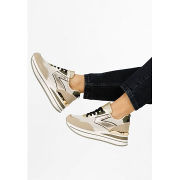 Sneakers cu platformă Septima bej