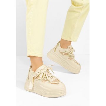 Sneakers cu platformă Shirleen bej