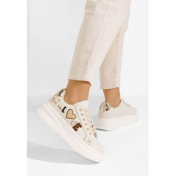 Sneakers cu platforma Stephenie bej