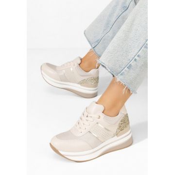 Sneakers cu platforma Tawanda bej