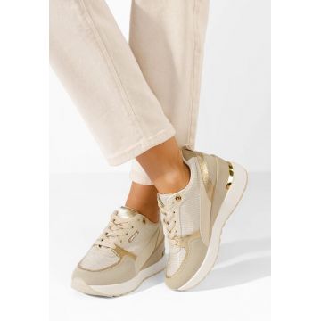 Sneakers cu platforma Zaneta bej