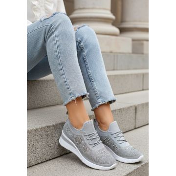 Sneakers dama cu platforma Keeley gri
