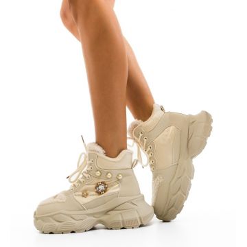 Sneakers dama Erbazy Bej