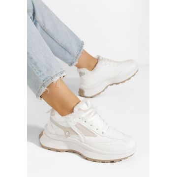 Sneakers dama imblaniti Elliza albi