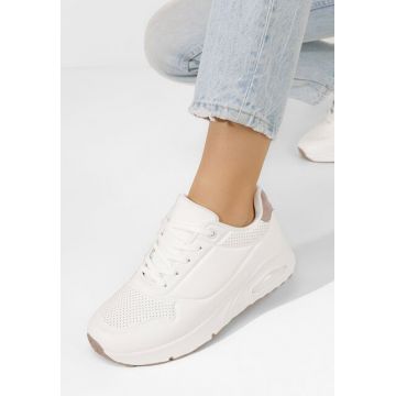 Sneakers dama Janita albi