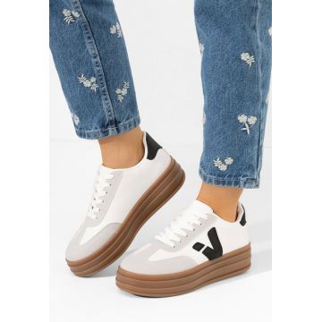 Sneakers dama Linelsa albi