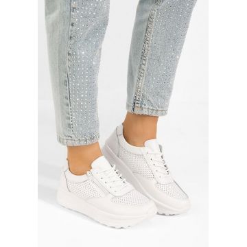 Sneakers dama Liora albi