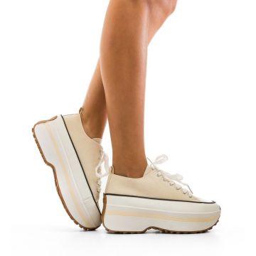 Sneakers dama Marble Bej