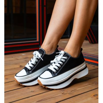 Sneakers dama Marble Negri