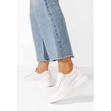 Sneakers dama piele Zetta albi