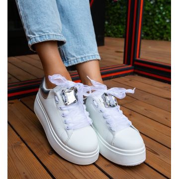 Sneakers dama Rhiann Argintii