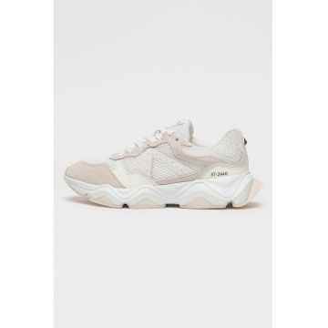 Pantofi sport d cu garnituri din piele si plasa ST-2940