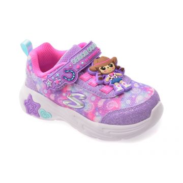 Pantofi sport SKECHERS mov, SNUGGLE SNEAKS, din material textil