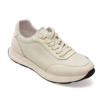 Pantofi sport EPICA albi, LN45, din piele naturala