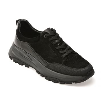 Pantofi sport EPICA negri, 2511A1, din piele naturala