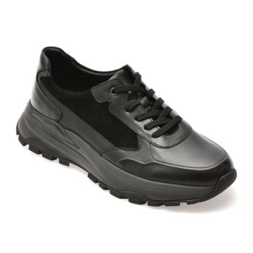 Pantofi sport EPICA negri, 2511C1, din piele naturala