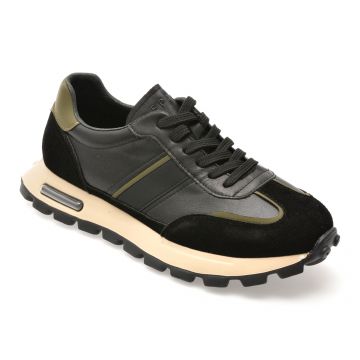 Pantofi sport EPICA negri, 31219, din piele naturala