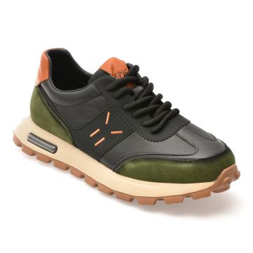 Pantofi sport EPICA negri, 31231, din piele naturala