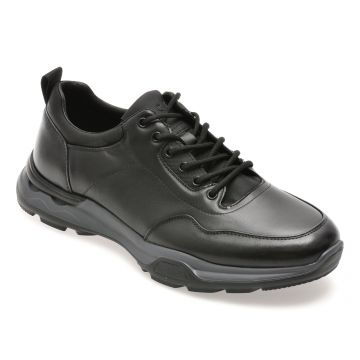 Pantofi sport EPICA negri, 58213, din piele naturala