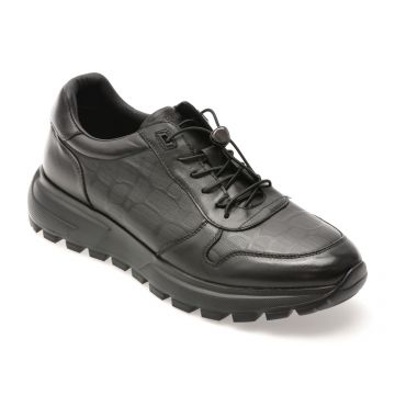 Pantofi sport EPICA negri, 9750, din piele naturala