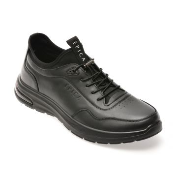 Pantofi sport EPICA negri, CCH14, din piele naturala