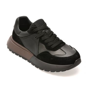 Pantofi sport EPICA negri, LN41, din piele naturala